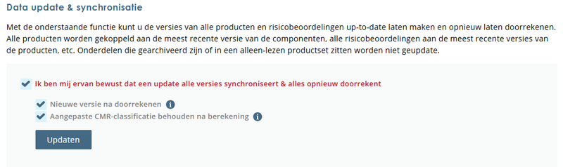 Versies maken van componenten, producten en risicobeoordelingen in Stoffenmanager®